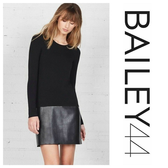 Bailey 44 Dresses & Skirts - Bailey 44 Sedgwick dress - leather skirt trim.